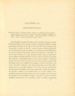 Chapitre III. Agriculture et produits