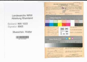 Entnazifizierung Walter Mueschen , geb. 22.05.1906 (Kaufm.Angest.)
