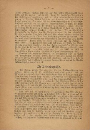 Die Betriebsgröße