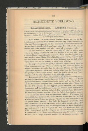 Sechzehnte Vorlesung.