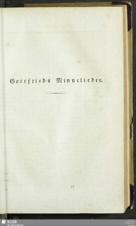 Gottfrieds Minnelieder