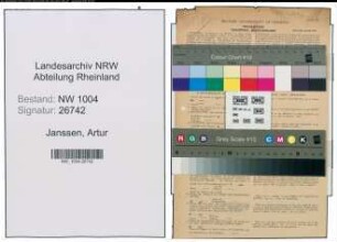 Entnazifizierung Artur Janssen , geb. 04.01.1896 (Kaufmann)