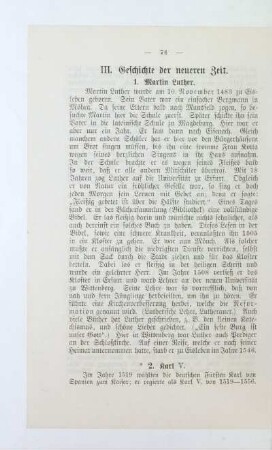 III. Geschichte der neueren Zeit