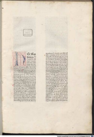 Lectura super quinque libros Decretalium : Liber 2,1. Mit Gedicht auf den Drucker von Raphael Zovenzonius