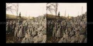 Russische Kriegsgefangene am Bahndamm von Limanowa
