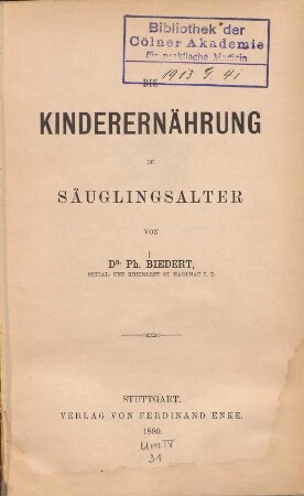 Die Kinderernährung im Säuglingsalter