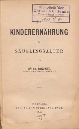 Die Kinderernährung im Säuglingsalter