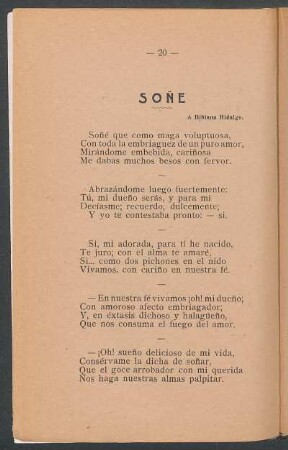Soñé : A Bibiana Hidalgo