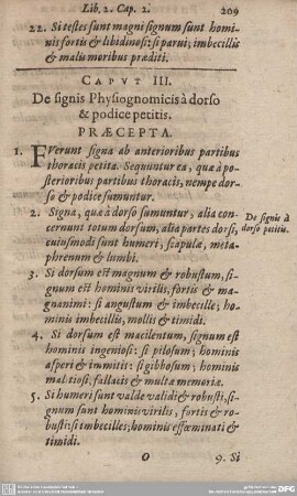 CAPUT III. De signis Physiognomicis a dorso & podice petitis.
