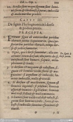 CAPUT III. De signis Physiognomicis a dorso & podice petitis.