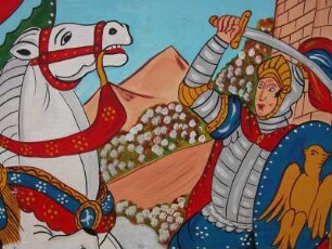 Naive Bemalung auf einer Touristenkutsche in Palermo