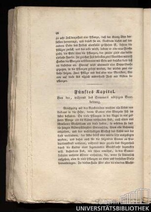 Fünftes Kapitel. Von der, während des Sommers nöthigen Bearbeitung