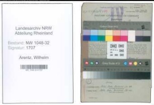 Entnazifizierung Wilhelm Arentz , geb. 22.04.1906 (Angestellter)