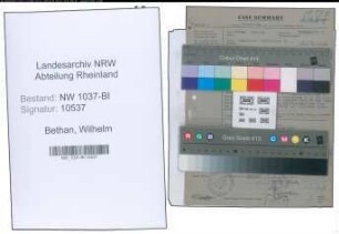 Entnazifizierung Wilhelm Bethan , geb. 13.08.1895 (Marktmeister)