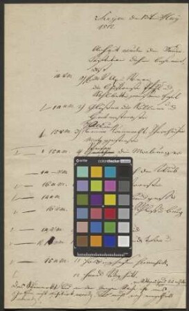 Protokolle der Feuerbesichtigungen im Mai 1812