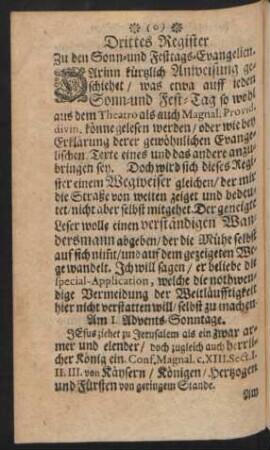 Drittes Register. Zu den Sonn- und Festtags-Evangelien ...