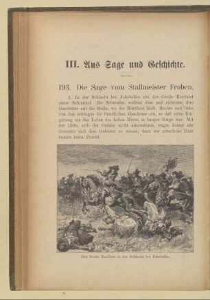 III. Aus Sage und Geschichte