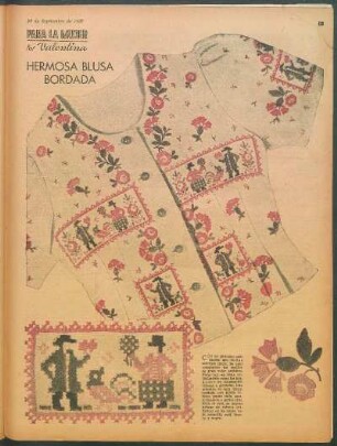 Hermosa blusa bordada [Fotografías] : Para la mujer