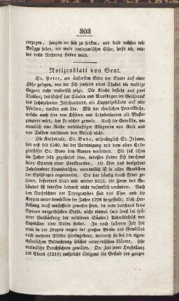 Notizenblatt von Gent.