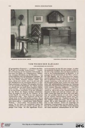 35: Vom Wesen der Eleganz : zwei Definitionen des Eleganten