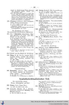 Symbolisch-Ritualistischer Teil