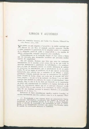 Sobre los problemas sociales, por Carlos Vaz Ferreira
