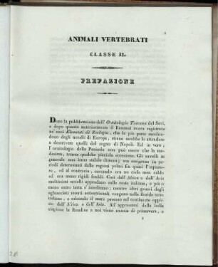Animali Vertebrati Classe II. Prefazione