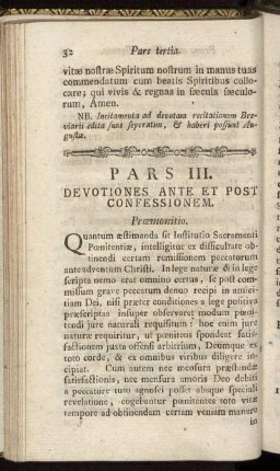 Pars III. Devotiones Ante Et Post Confessionem.