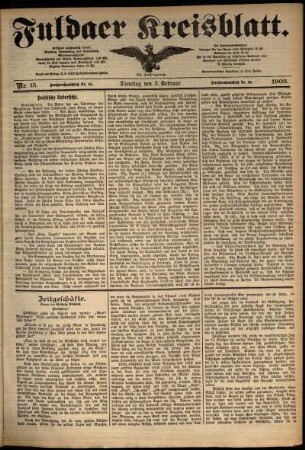 Ausgabe vom Dienstag, den 03. Februar 1903.