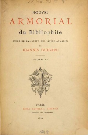 Nouvel armorial du bibliophile : guide de l'amateur des livres armoriés, 2