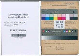 Entnazifizierung Walther Rohloff , geb. 01.05.1901 (Lehrer)