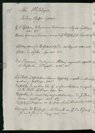 20-27, Libri philologici