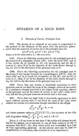 Dynamics of a Rigid Body.