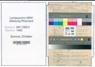 Entnazifizierung Christian Symons , geb. 22.03.1896 (Gaertnereibesitzer)