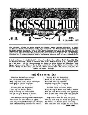 No. 17, 1. September 1887