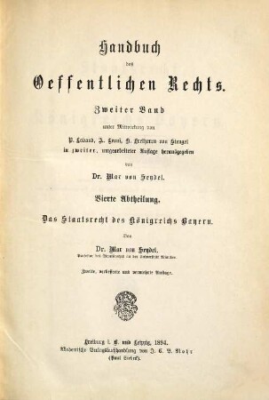 Das Staatsrecht des Königreichs Bayern