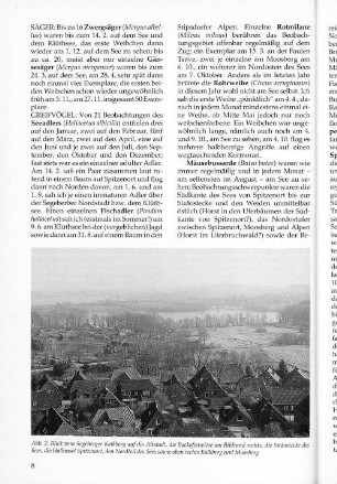 Abb. 2: Blick vom Segeberger Kalkberg auf die Altstadt, die Backofenwiese am Bildrand rechts, die Südostecke des Sees, die Halbinsel Spitzenort, den Nordteil des Sees sowie oben rechts Kalkberg und Moosberg