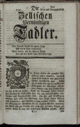 1742. Das Neun und Vierzigste Stük.