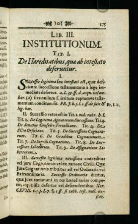 175-243, Lib. III. Institutionum