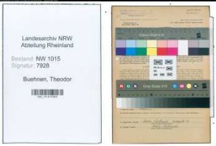 Entnazifizierung Theodor Buehnen , geb. 28.11.1900 (Werkmeister)