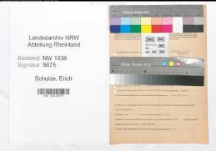 Entnazifizierung Erich Schulze , geb. 01.10.1909 (Zollbeamter)