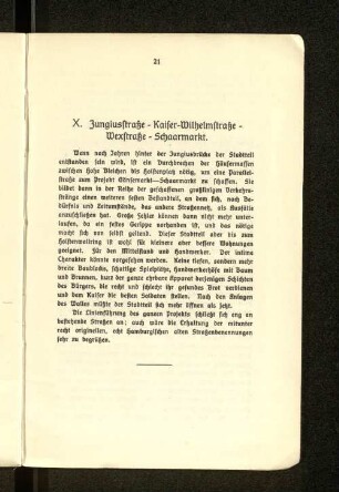 X. Jungiusstraße - Kaiser-Wilhelmstraße - Wexstraße - Schaarmarkt.