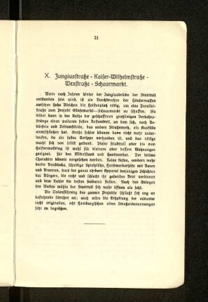 X. Jungiusstraße - Kaiser-Wilhelmstraße - Wexstraße - Schaarmarkt.