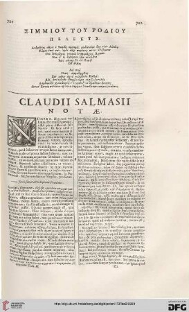 Claudii Salmasii notae