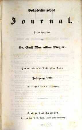 Polytechnisches Journal. 154. 1859