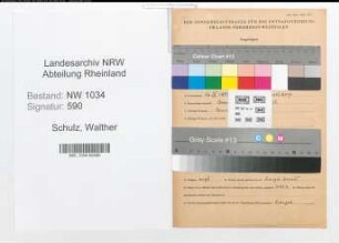 Entnazifizierung Walther Schulz , geb. 00.00.0000 (Hauptmann)