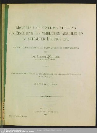 1894/95,Beil.: Bericht : über das Schuljahr von Ostern ... bis Ostern ...