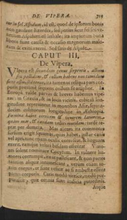 Caput III. De Vipera.