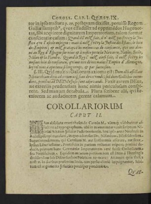 Corollariorum Caput II.