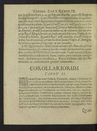 Corollariorum Caput II.